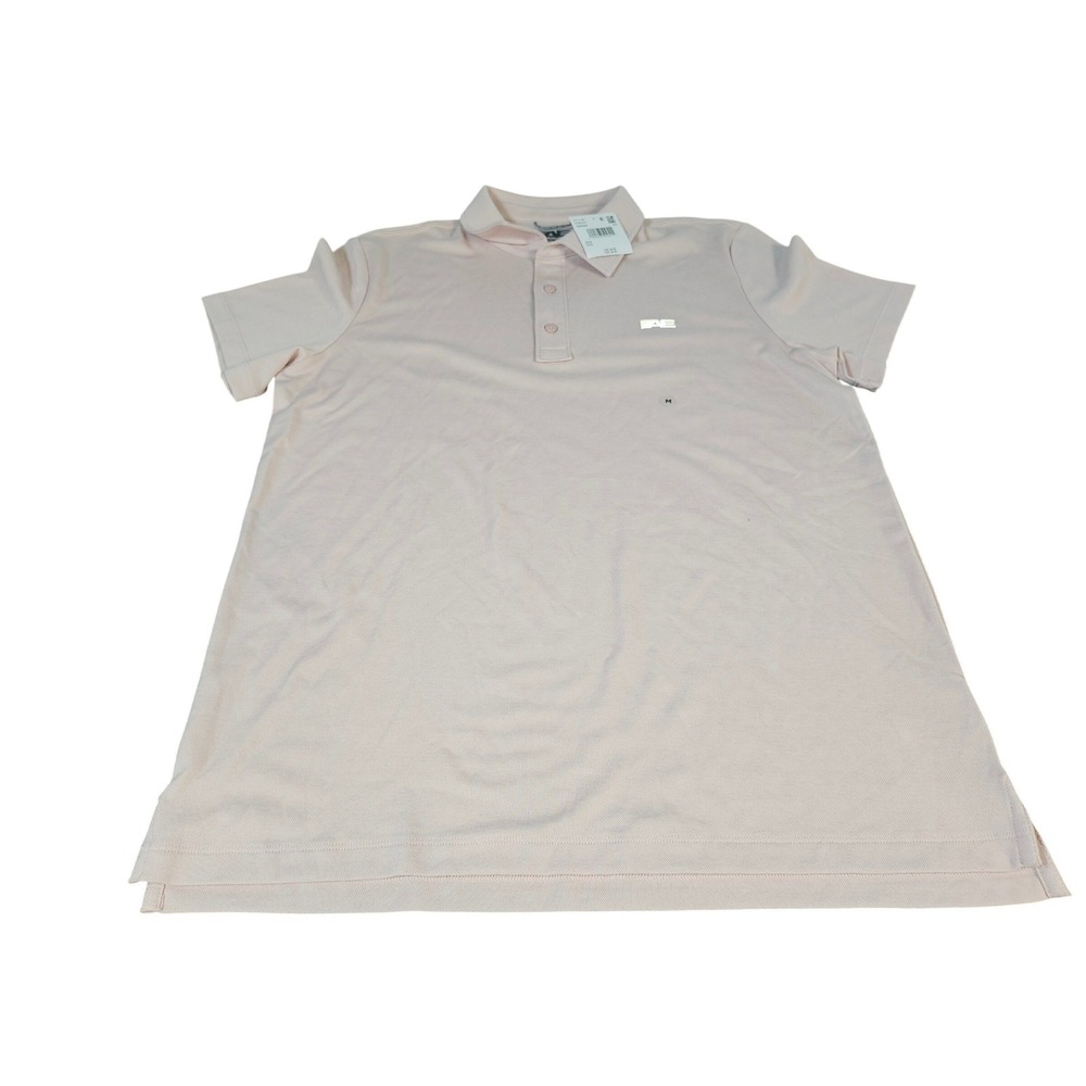 American Eagle Training Polo Shirt Mens Medium Pink Moisture Wicking Athletic